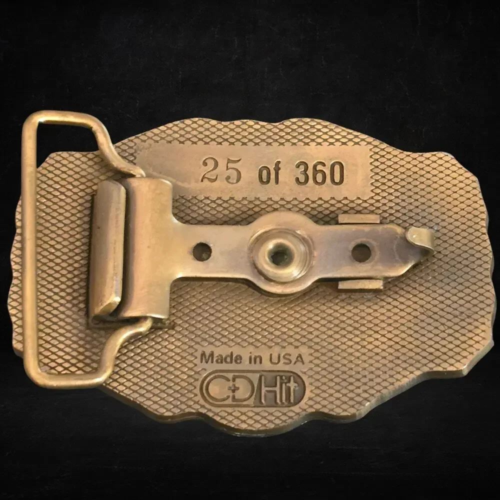 Vintage 1987 Hall Brake Supply Brass Belt Buckle 25/360 LIPE Clutch CD Hit USA